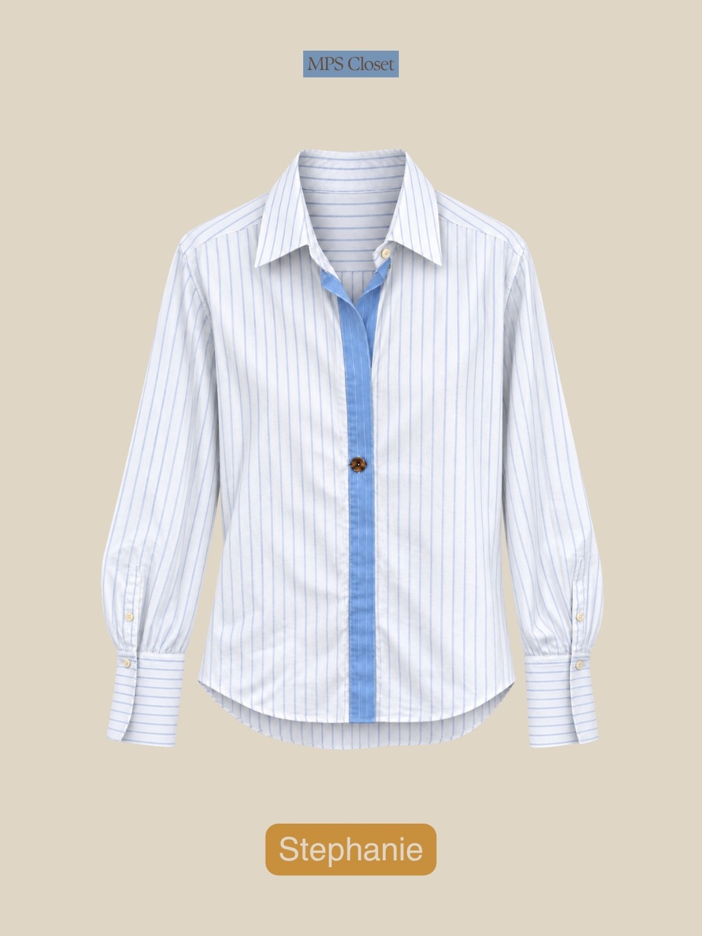 Unsubscribed Clean Boyfriend Shirt In Thomas Mason® Selvedge Stripe